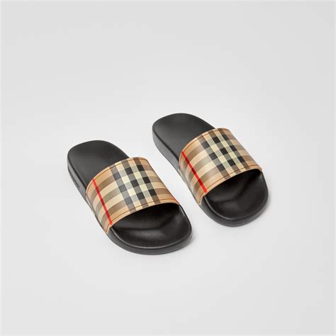 burberry slides for kids|burberry vintage slides.